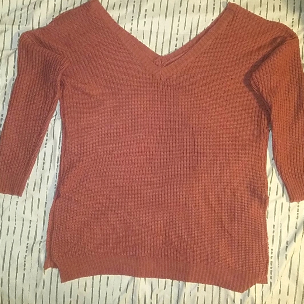 2X Trendy threads V neck Sweater w/ splits